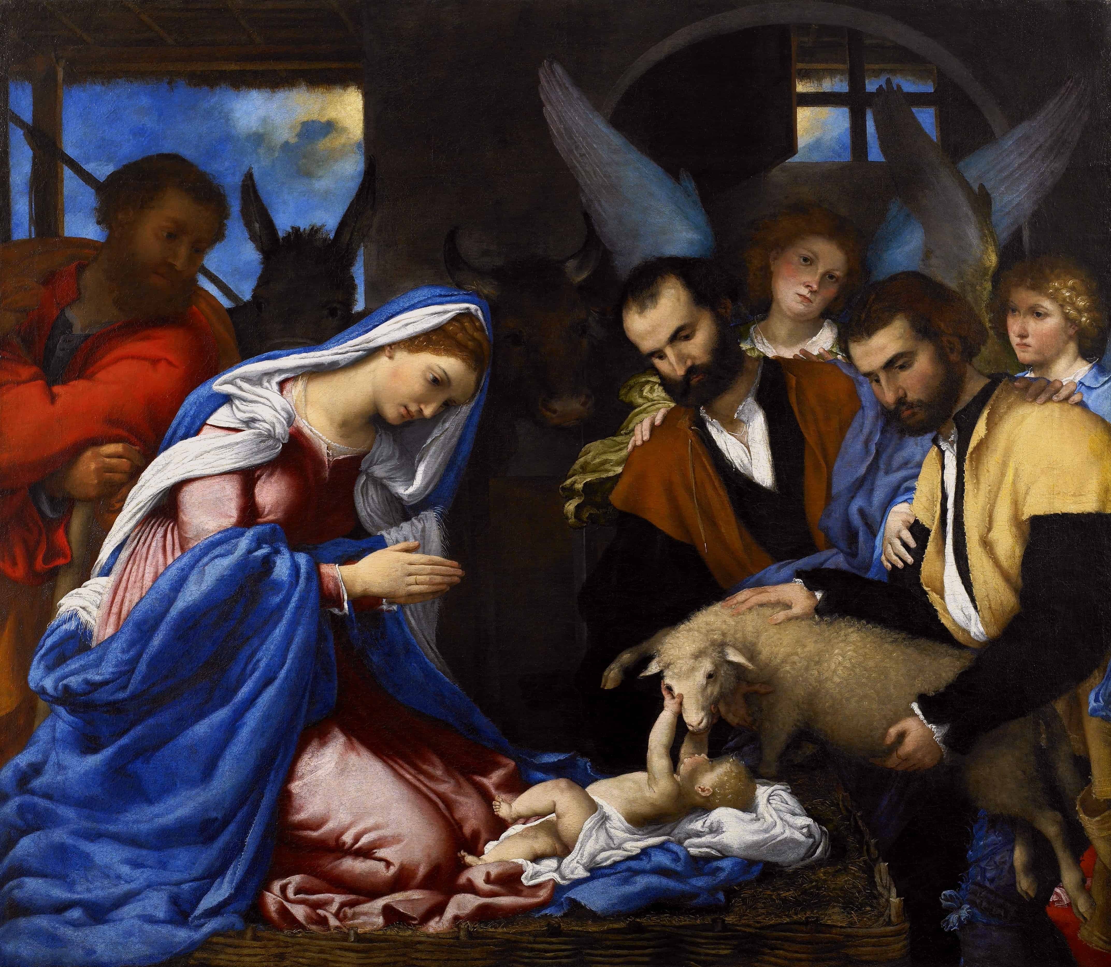 Lorenzo Lotto - Adorazione dei Pastori